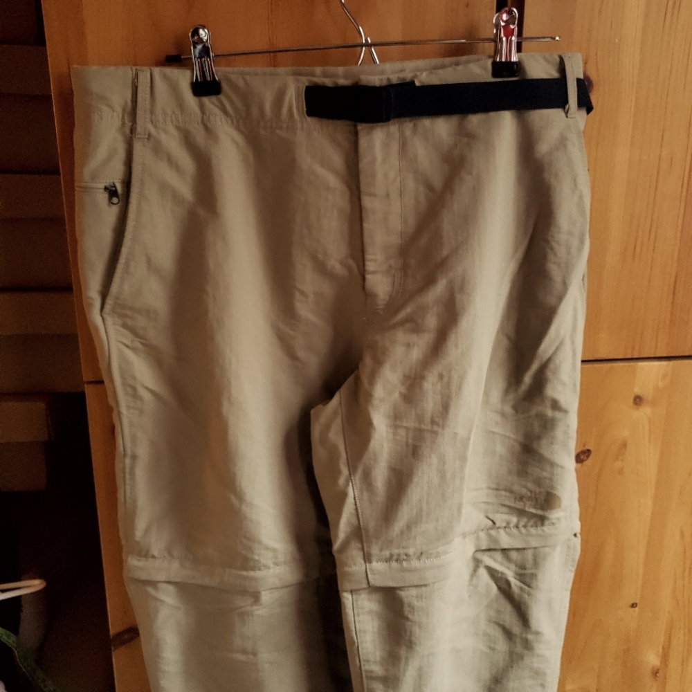 The North Face Men's Light Tan Convertible Hiking Pants size 36